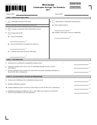 Form 80-360-17-8-1-000 Mississippi Catastrophe Savings Tax Schedule - Mississippi