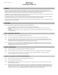Form 80-360-17-8-1-000 Mississippi Catastrophe Savings Tax Schedule - Mississippi, Page 2
