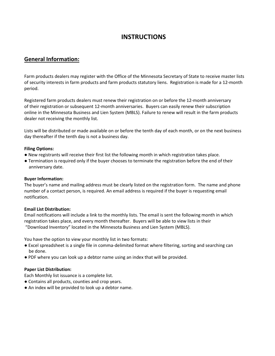 Central Notification System Buyer Registration Form - Minnesota, Page 2