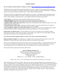 Minnesota Business Corporation Annual Renewal Form - Minnesota, Page 3
