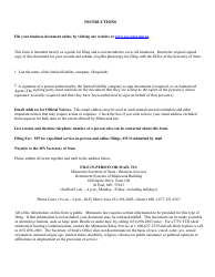 Minnesota Limited Liability Company Statement of Termination Form - Minnesota, Page 2