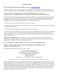 Limited Liability Partnership Statement of Dissolution - Minnesota, Page 2