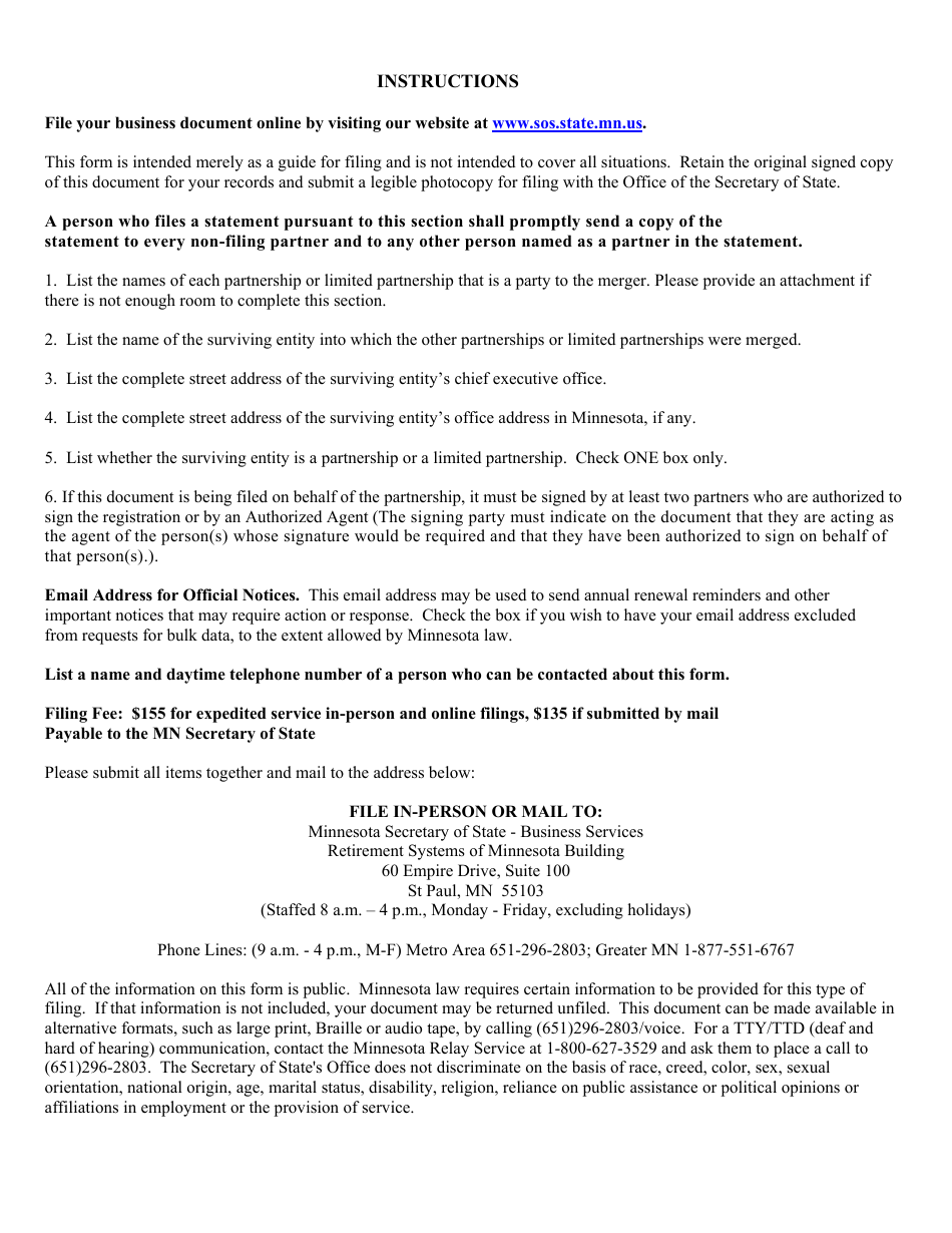 Statement of Merger - Minnesota, Page 3