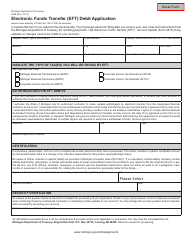 Document preview: Form 2248 Electronic Funds Transfer (Eft) Debit Application - Michigan