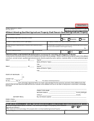 Document preview: Form 3676 Affidavit Attesting Qualified Agricultural Property Shall Remain Qualified Agricultural Property - Michigan