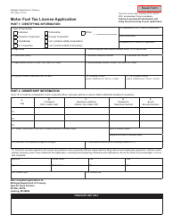 Form 3712 Motor Fuel Tax License Application - Michigan