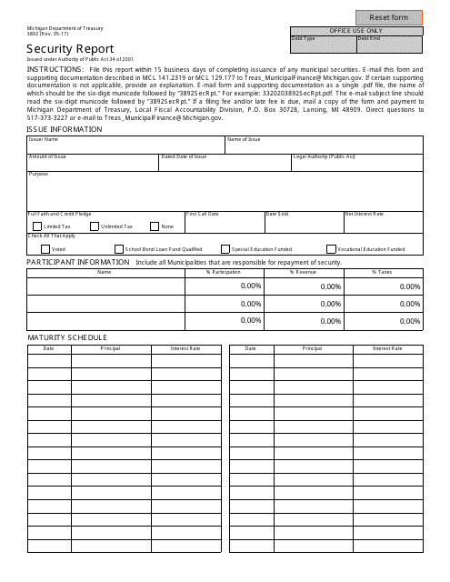 Form 3892 Fill Out Sign Online And Download Fillable PDF Michigan
