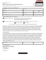 Document preview: Form 4099 Motor Fuel Electronic Filing Application - Michigan