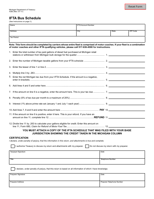 Form 4360  Printable Pdf