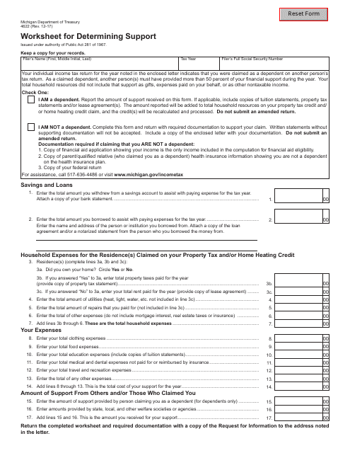 Form 4622  Printable Pdf