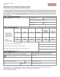 Form 5560 Alternative Fuel Untaxed Products Return - Michigan