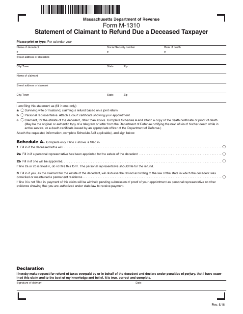 Form M-1310  Printable Pdf