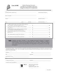 Form 841ME Certified Visual Media Production Wage Reimbursement Application - Maine