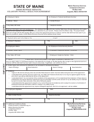 Document preview: Voluntary Payroll Deduction Agreement Form - Maine