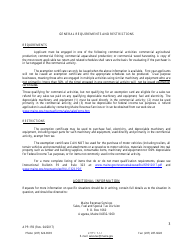 Form APP-159 Combined Commercial Exemption Application - Maine, Page 3