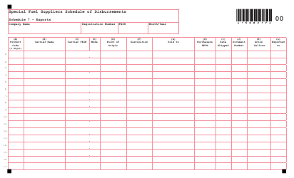 Special Fuel Suppliers Schedule of Disbursements - Schedule 5 - Taxable Sales - Maine, Page 3