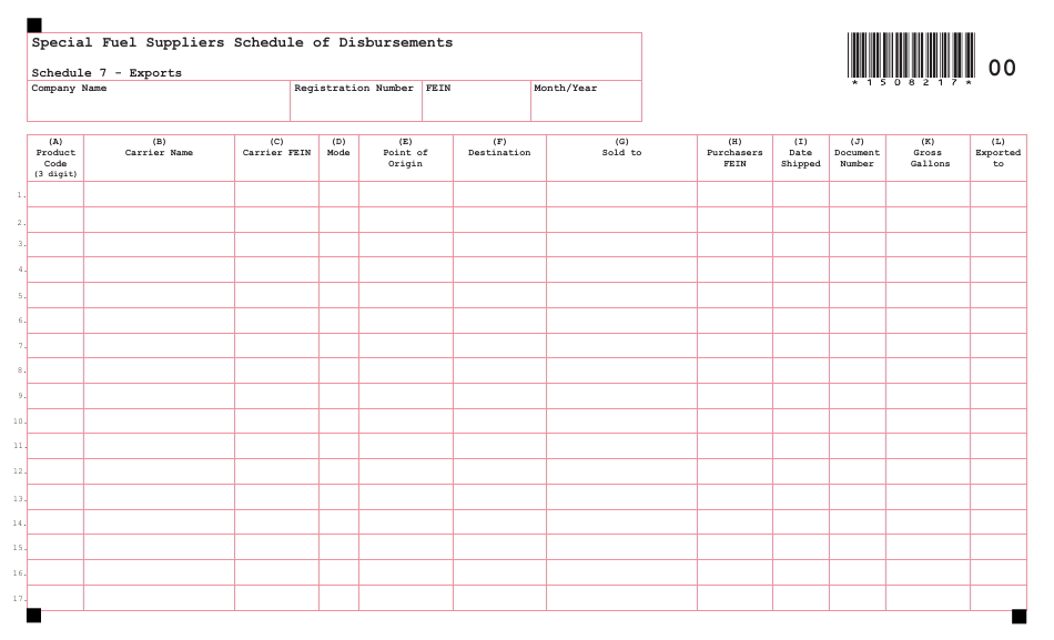 Special Fuel Suppliers Schedule of Disbursements - Schedule 5 - Taxable Sales - Maine, Page 3