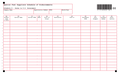 Special Fuel Suppliers Schedule of Disbursements - Schedule 5 - Taxable Sales - Maine, Page 4