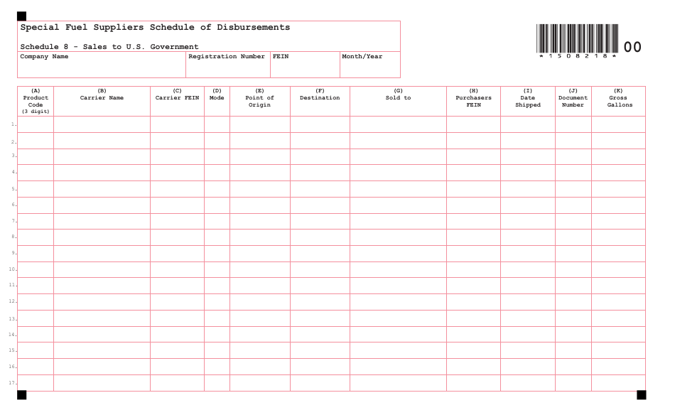 Special Fuel Suppliers Schedule of Disbursements - Schedule 5 - Taxable Sales - Maine, Page 4