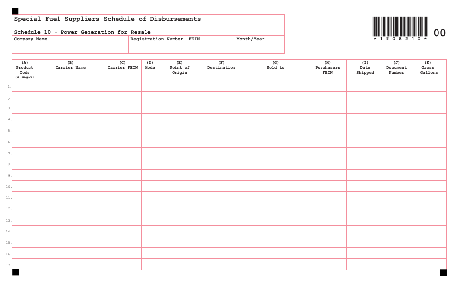 Special Fuel Suppliers Schedule of Disbursements - Schedule 5 - Taxable Sales - Maine, Page 6