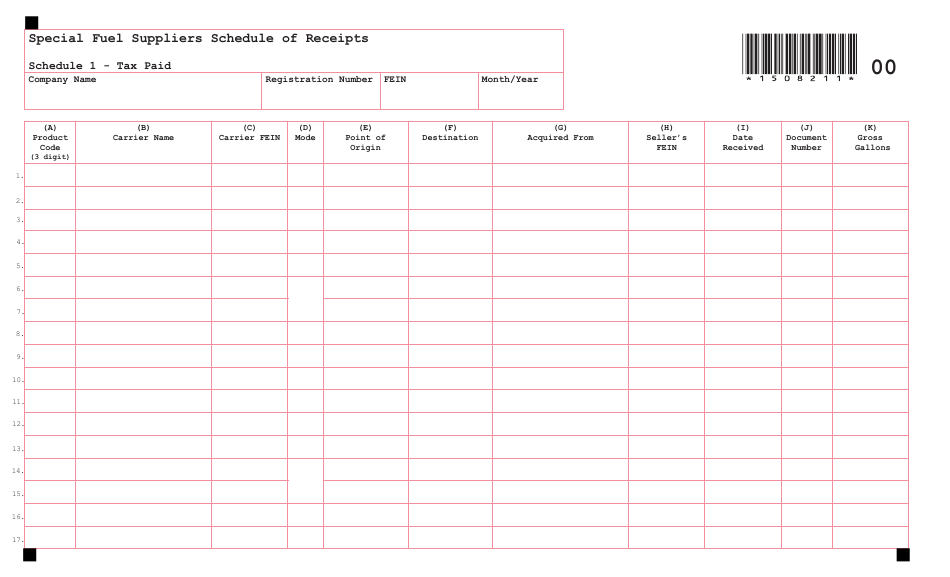 Special Fuel Suppliers Schedule of Disbursements - Schedule 5 - Taxable Sales - Maine, Page 7