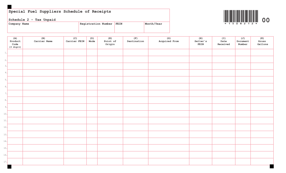 Special Fuel Suppliers Schedule of Disbursements - Schedule 5 - Taxable Sales - Maine, Page 8