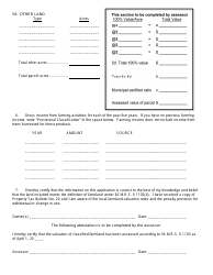 Application for Farmland Classification - Maine, Page 2