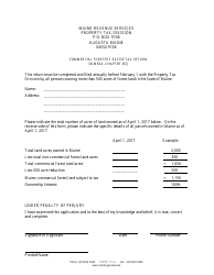 Commercial Forestry Excise Tax Return - Maine