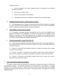 Tax Exemptions for Benevolent and Charitable Institutions - Maine, Page 5
