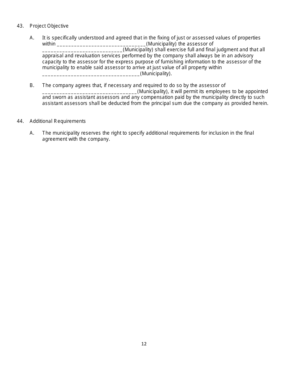 Model Contract for Revaluation Services - Maine, Page 12