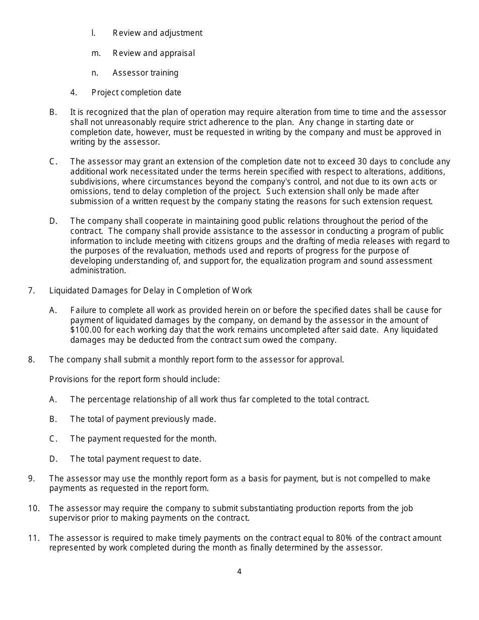 Model Contract for Revaluation Services - Maine, Page 4