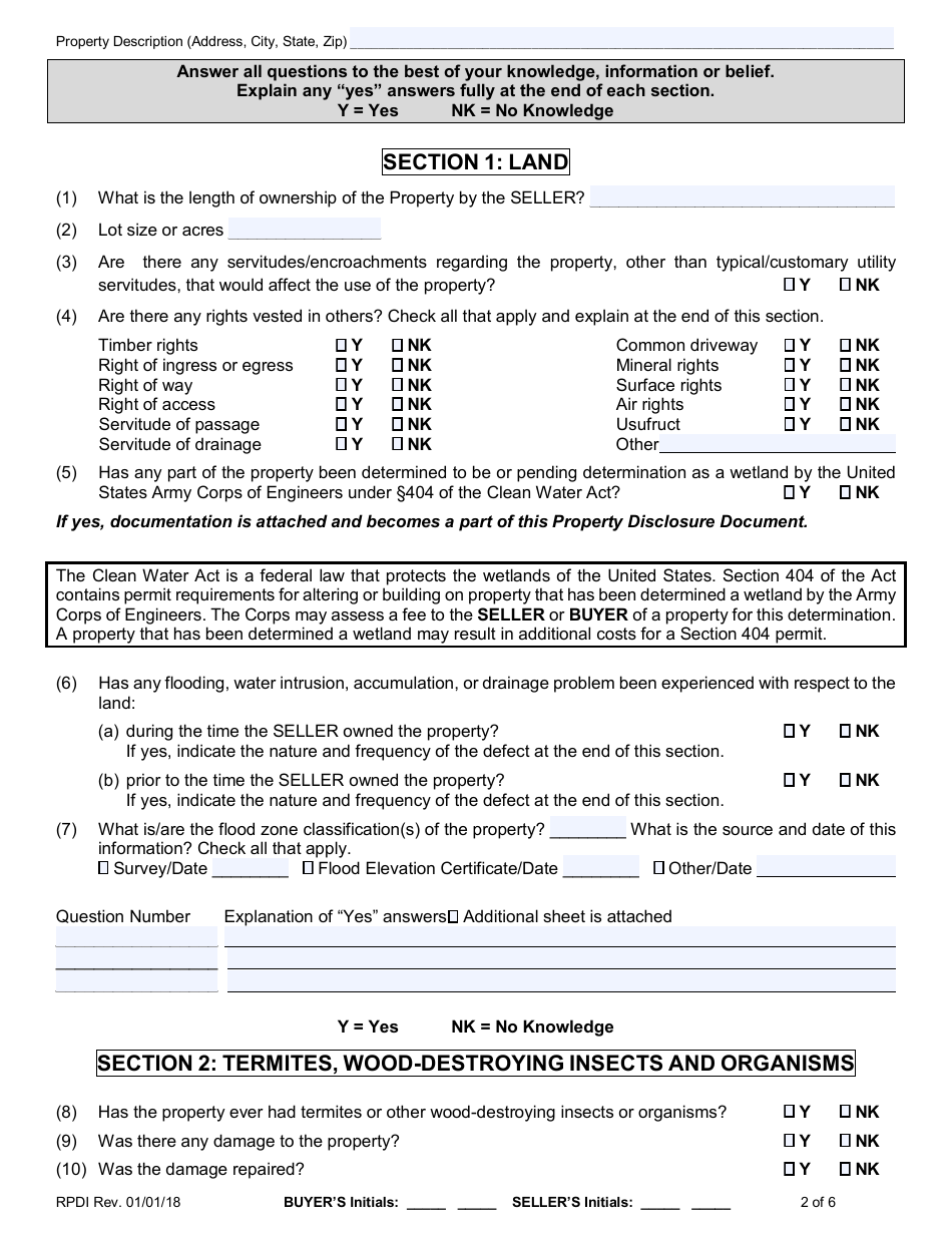 Property Disclosure Exemption Form - Louisiana, Page 3