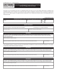 Document preview: Form R-1086-B Declaration by Residential Property Owner Not Claiming the Solar Energy Income Tax Credit - Louisiana