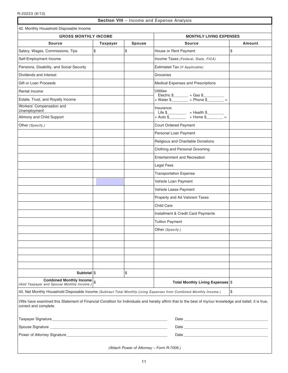Form R-20212 Offer in Compromise Program - Louisiana, Page 12