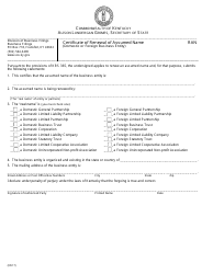 Form RAN Certificate of Renewal of Assumed Name - Domestic or Foreign Business Entity - Kentucky