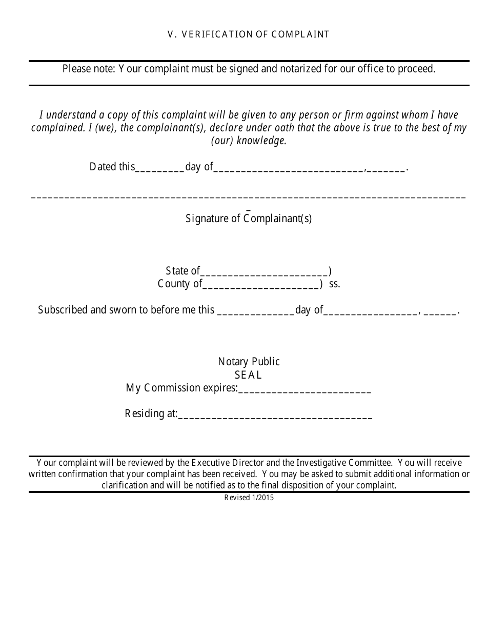 Idaho Verified Complaint Form - Fill Out, Sign Online and Download PDF ...