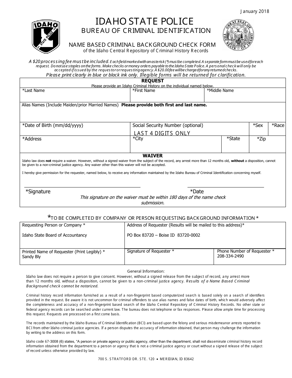 Initial Application for Uniform CPA Examination - Idaho, Page 5