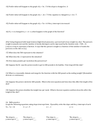 Wennersten&#039;s Algebra I Pre-ap Slope Intercept Form Worksheet, Page 2