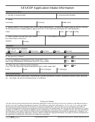 Document preview: IRS Form 13896 Ses/Cdp Application Intake Information