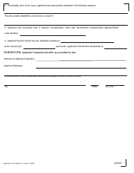 Application for Subsequent Injuries Fund Benefits - California, Page 2
