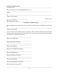 Statutory Form Limited Power of Attorney - Maryland, Page 18