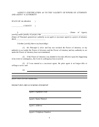 Power of Attorney Form - Alabama, Page 8