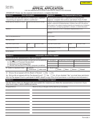Form AA-1 &quot;Appeal Application&quot; - Hawaii
