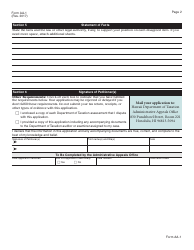 Form AA-1 Appeal Application - Hawaii, Page 2