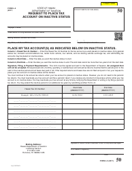 Document preview: Form L-9 Request to Place Tax Account on Inactive Status - Hawaii