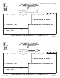 Form N-4 Statement of Withholding for a Nonresident Shareholder of an S Corporation - Hawaii, Page 5