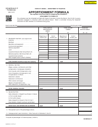 Document preview: Form N-30 Schedule P Apportionment Formula - Hawaii