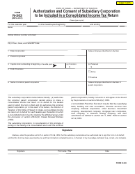Document preview: Form N-303 Authorization and Consent of Subsidiary Corporation to Be Included in a Consolidated Income Tax Return - Hawaii
