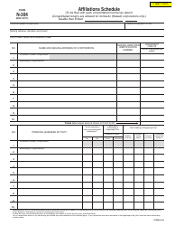 Form N-304 Affiliations Schedule - Hawaii