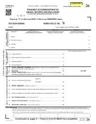 Document preview: Form TA-2 Transient Accommodations Tax Annual Return & Reconciliation - Hawaii